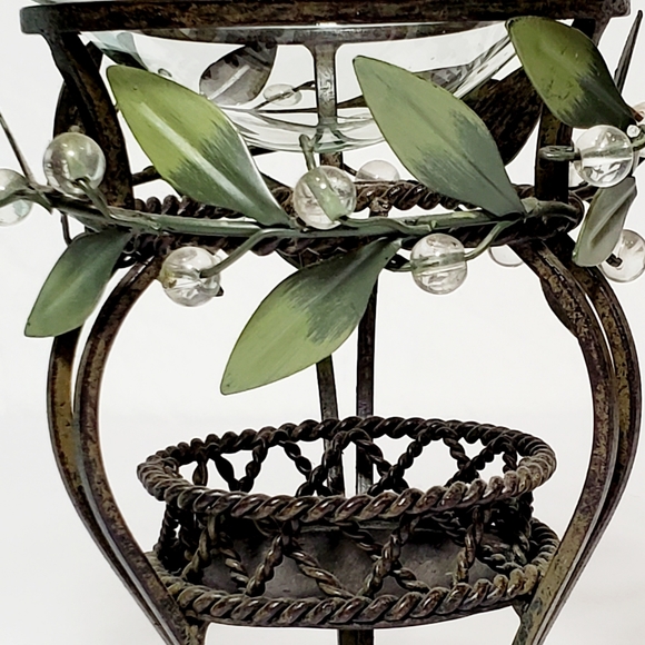 PartyLite Antique Brass Aroma Melts Warm & 2 Strawberry Rhubarb Wax Melts EUC - Picture 5 of 13